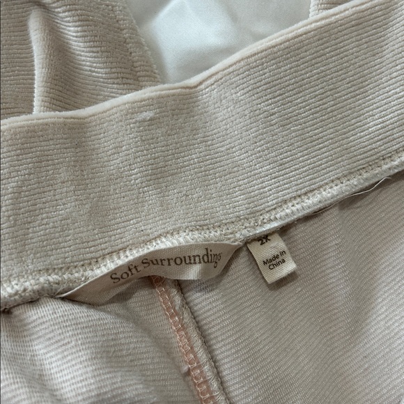 Soft Surroundings 2X Ribbed Velour Lounge Pant business casual lounge or errands - Picture 8 of 13